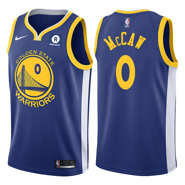 2017-18 Season Patrick McCaw Golden State Warriors #0 Icon Rakuten Royal Jersey