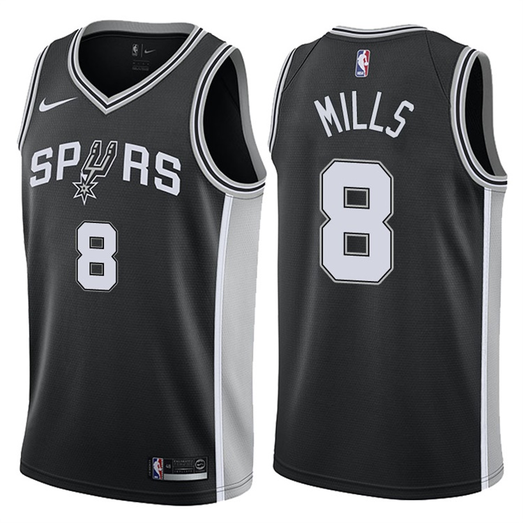 2017-18 Season Patty Mills San Antonio Spurs #8 Icon Black Jersey