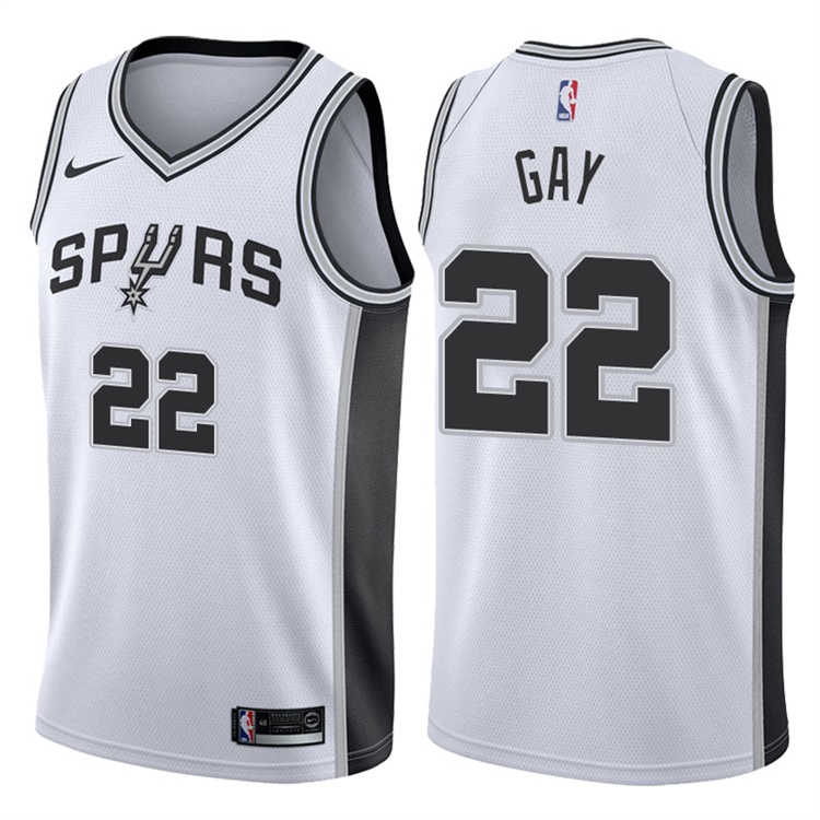 2017-18 Season Rudy Gay San Antonio Spurs #22 Association White Jersey 2017-18 Season Rudy Gay San Antonio Spurs #22 Association White Jersey