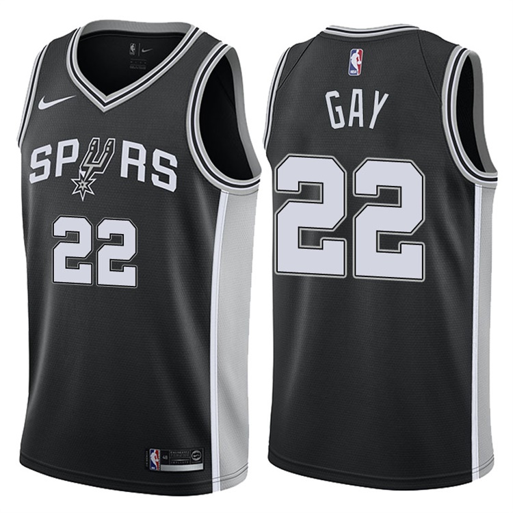 2017-18 Season Rudy Gay San Antonio Spurs #22 Icon Black Jersey