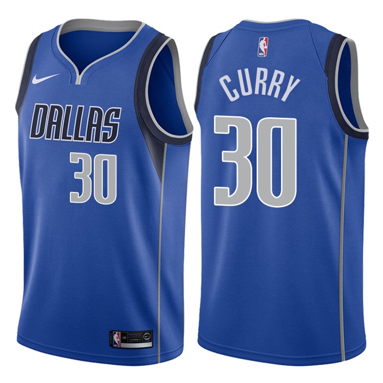 2017-18 Season Seth Curry Dallas Mavericks #30 Icon Royal Swingman Jersey