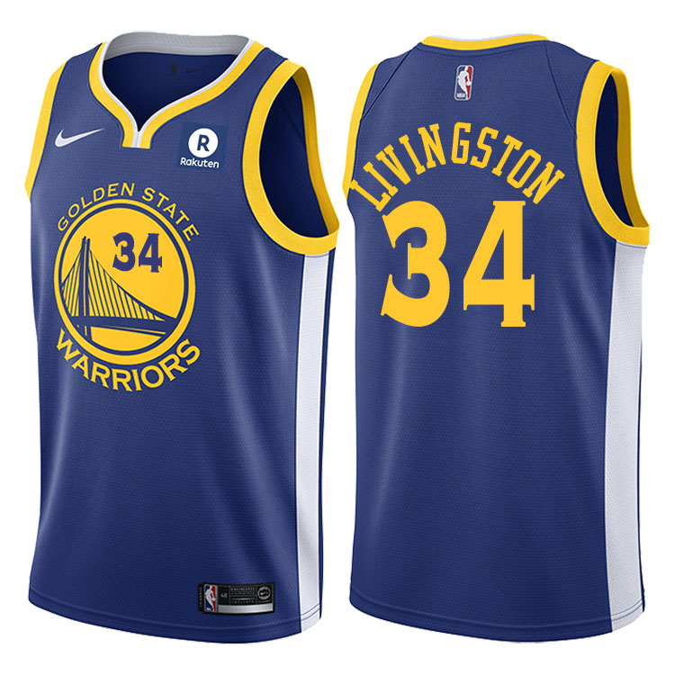 2017-18 Season Shaun Livingston Golden State Warriors #34 Icon Rakuten Royal Jersey