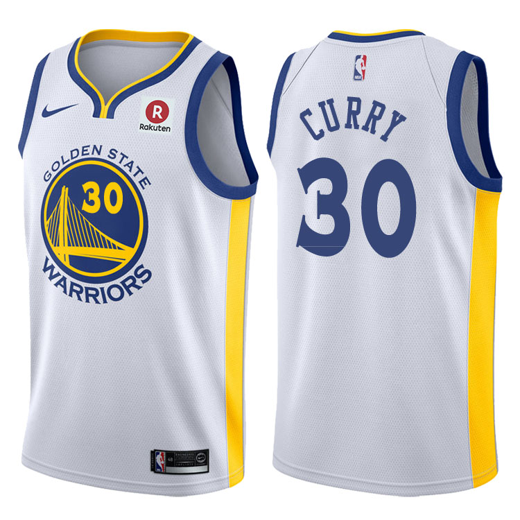 2017-18 Season Stephen Curry Golden State Warriors #30 Association Rakuten White Jersey 2017-18 Season Stephen Curry Golden State Warriors #30 Association Rakuten White Jersey