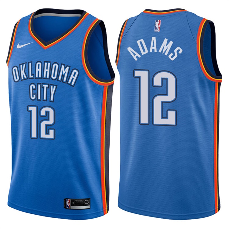2017-18 Season Steven Adams Oklahoma City Thunder #12 Icon Blue Jersey