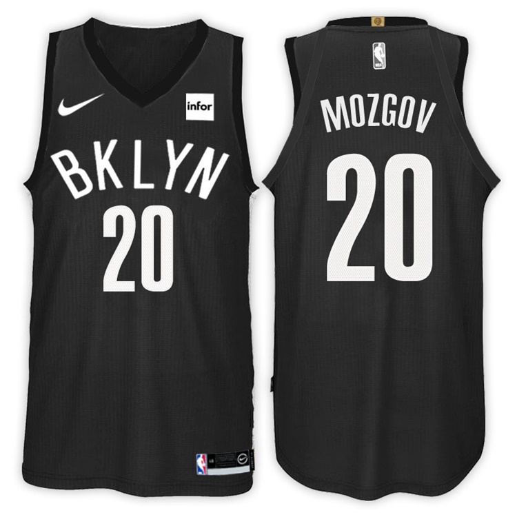 2017-18 Season Timofey Mozgov Brooklyn Nets #20 Statement Black Swingman Jersey 2017-18 Season Timofey Mozgov Brooklyn Nets #20 Statement Black Swingman Jersey