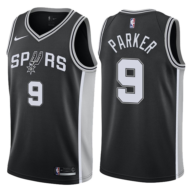2017-18 Season Tony Parker San Antonio Spurs #9 Icon Black Jersey