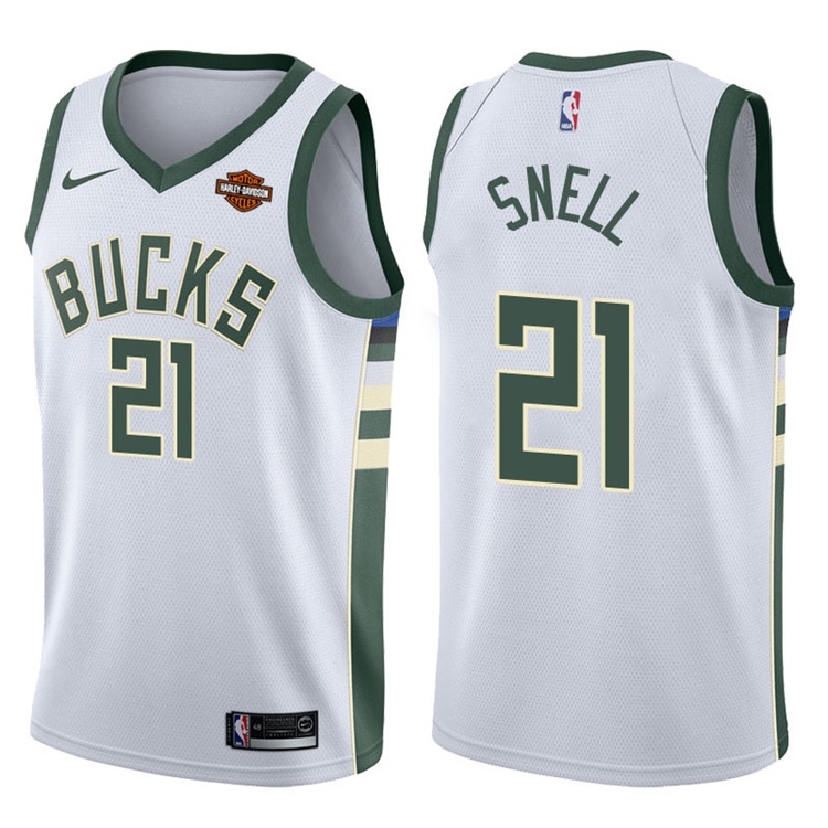 2017-18 Season Tony Snell Milwaukee Bucks #21 Association White Jersey 2017-18 Season Tony Snell Milwaukee Bucks #21 Association White Jersey
