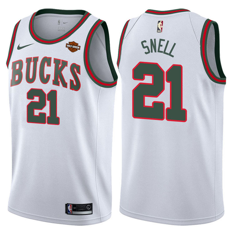 2017-18 Tony Snell Milwaukee Bucks #21 White Return To Mecca Hardwood Classic Edition Swingman Jersey 2017-18 Tony Snell Milwaukee Bucks #21 White Return To Mecca Hardwood Classic Edition Swingman Jersey