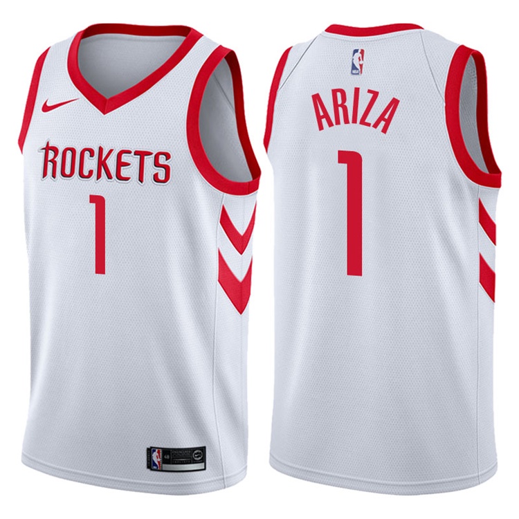 2017-18 Season Trevor Ariza Houston Rockets #1 Association White Jersey 2017-18 Season Trevor Ariza Houston Rockets #1 Association White Jersey