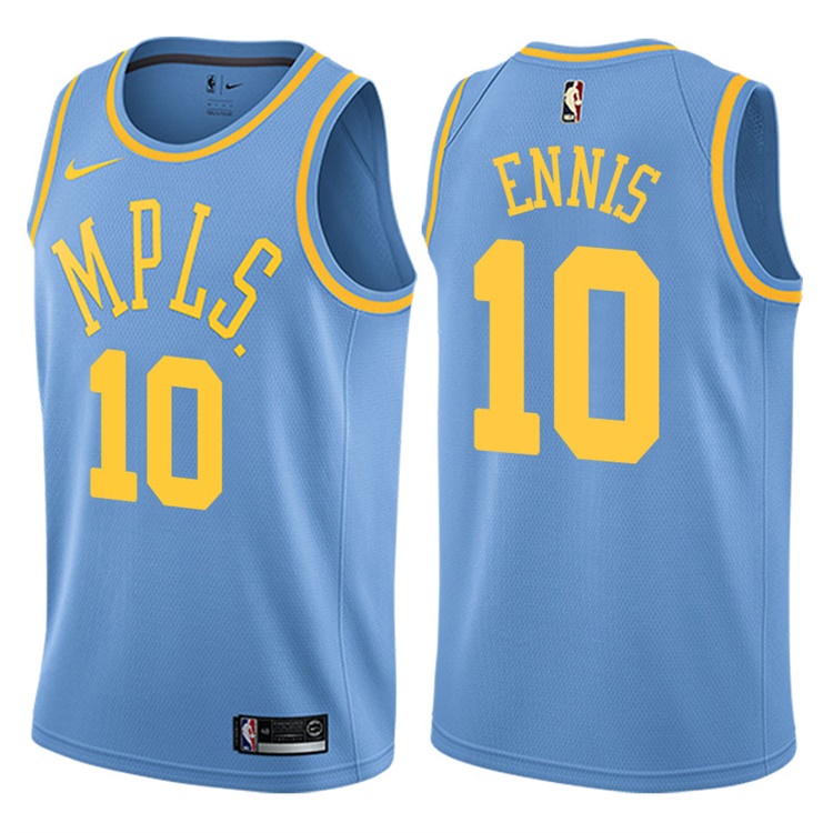 2017-18 Tyler Ennis Los Angeles Lakers #10 Blue Hardwood Classic Edition Swingman Jersey