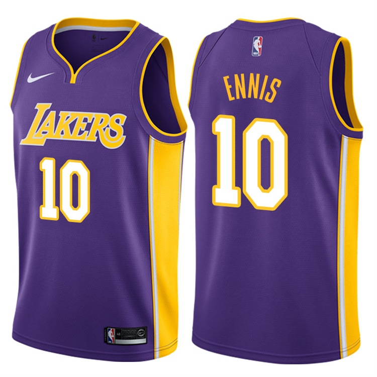 2017-18 Season Tyler Ennis Los Angeles Lakers #10 Statement Purple Jersey