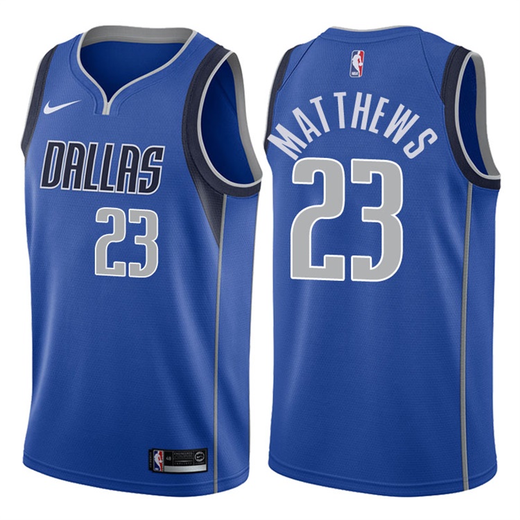 2017-18 Season Wesley Matthews Dallas Mavericks #23 Icon Royal Swingman Jersey