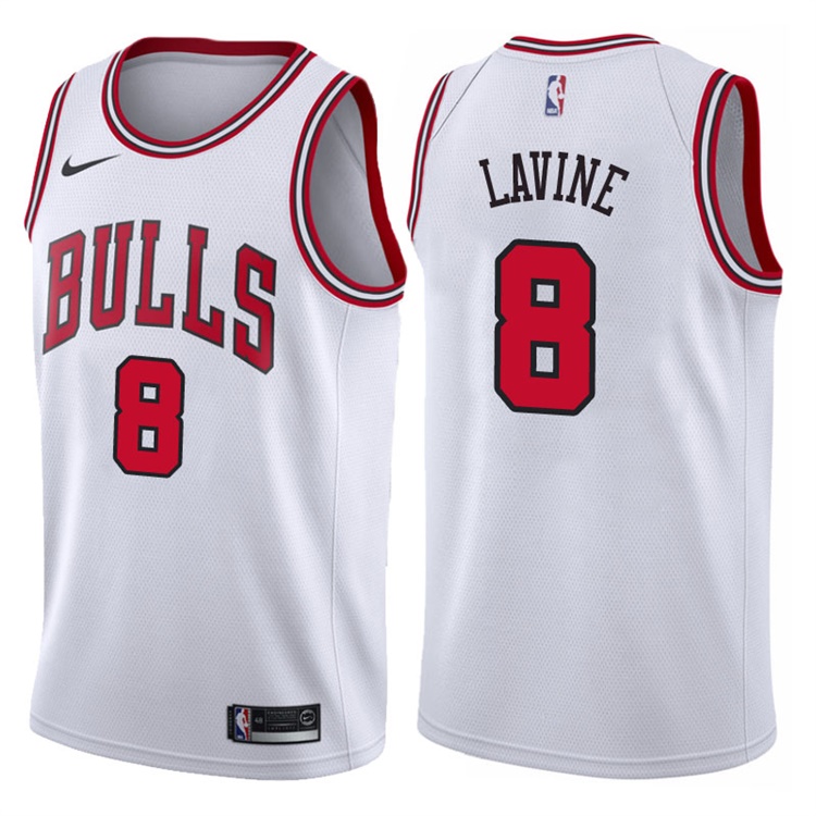 2017-18 Season Zach LaVine Chicago Bulls #8 Association White Jersey