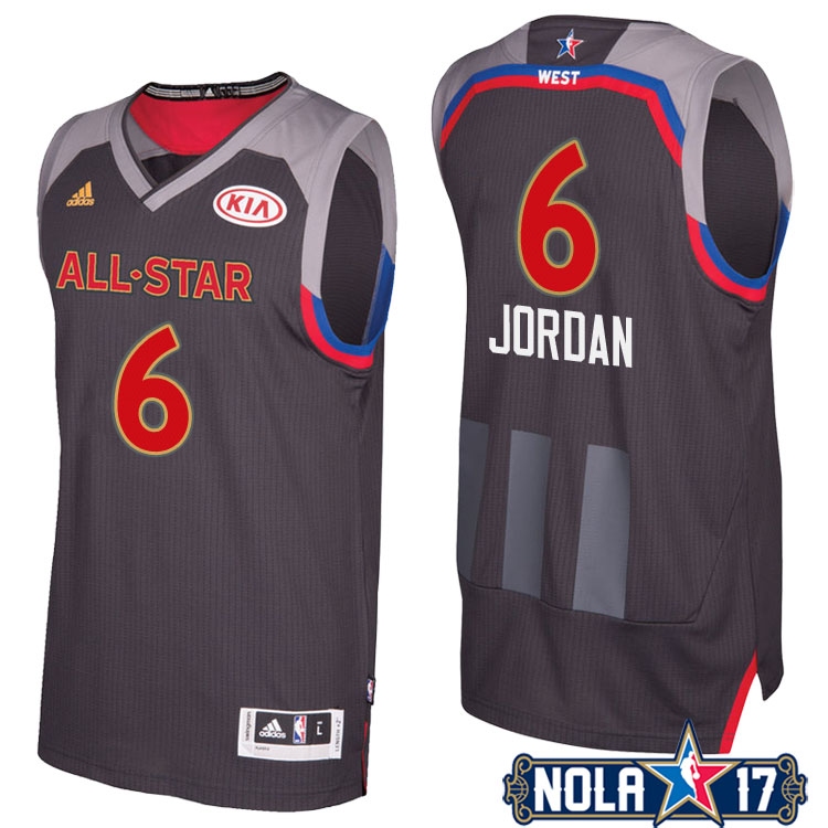 2017 All-Star Clippers DeAndre Jordan #6 Western Conference Charcoal Jersey