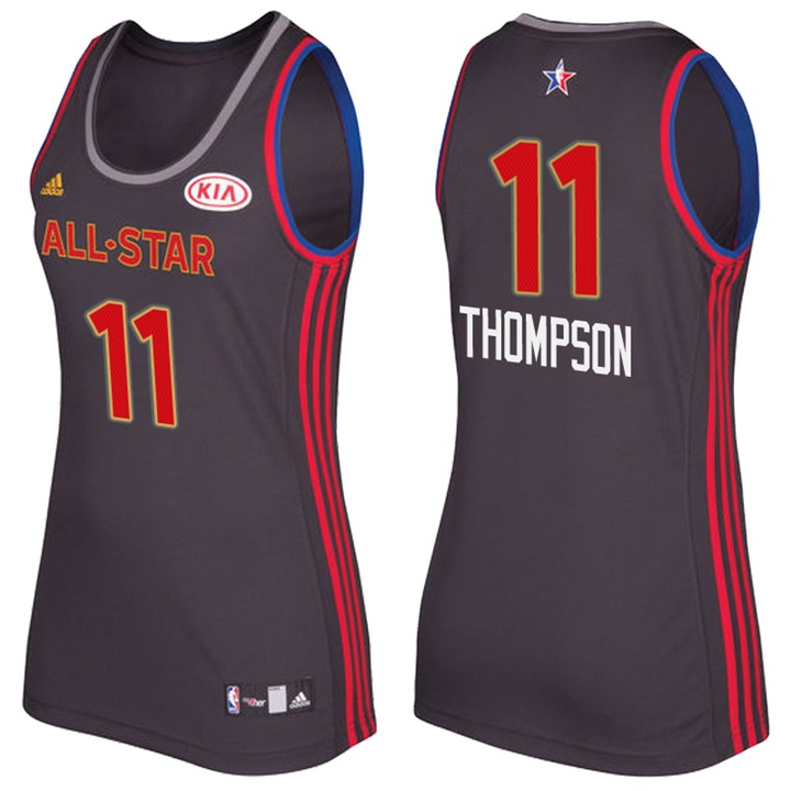 Women's 2017 All-Star Warriors Klay Thompson #11 Western Conference Charcoal Jersey