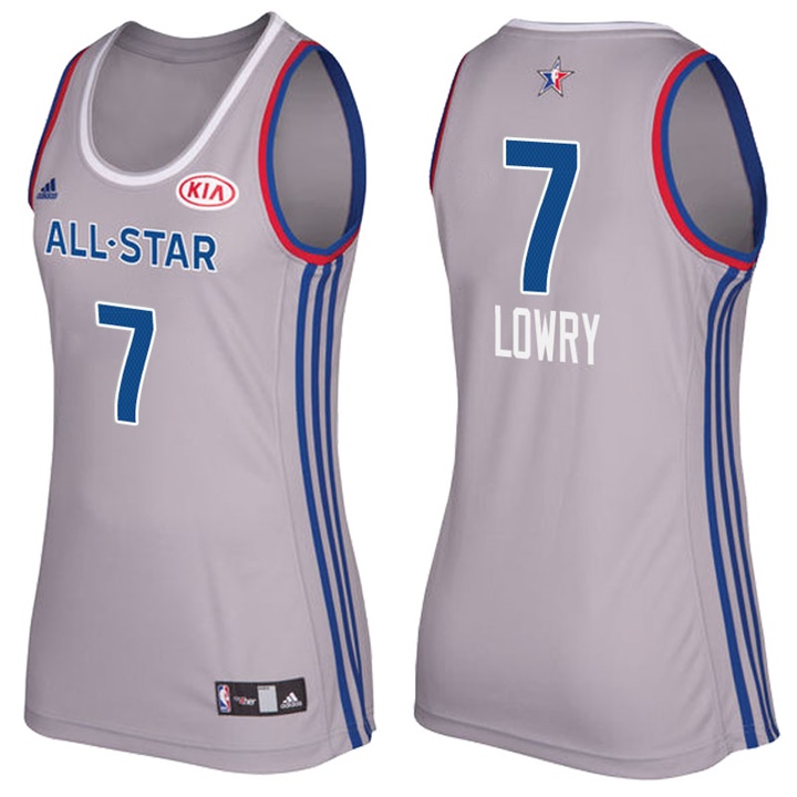 Women's 2017 All-Star Raptors Kyle Lowry #7 Eastern Conference Gray Jersey