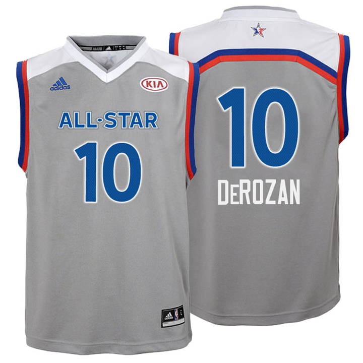 Youth 2017 All-Star Raptors DeMar DeRozan #10 Eastern Conference Gray Jersey