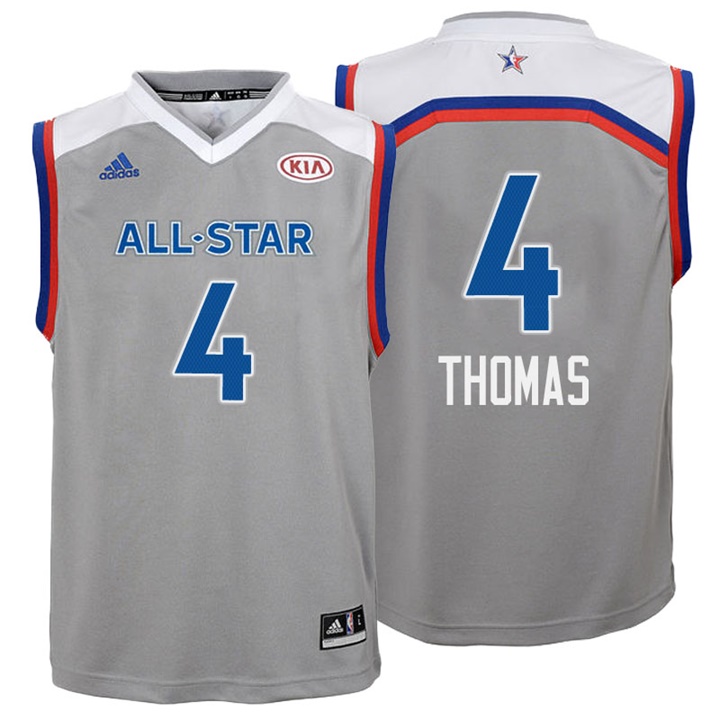 Youth 2017 All-Star Celtics Isaiah Thomas #4 Eastern Conference Gray Jersey