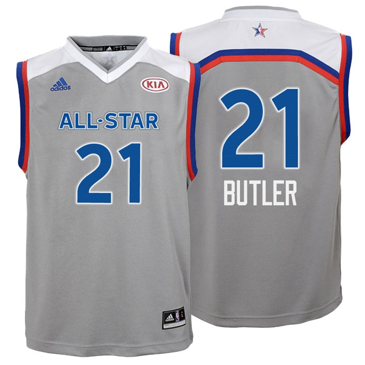 Youth 2017 All-Star Bulls Jimmy Butler #21 Eastern Conference Gray Jersey Youth 2017 All-Star Bulls Jimmy Butler #21 Eastern Conference Gray Jersey