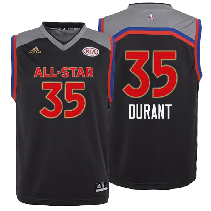 Youth 2017 All-Star Warriors Kevin Durant #35 Western Conference Charcoal Jersey Youth 2017 All-Star Warriors Kevin Durant #35 Western Conference Charcoal Jersey