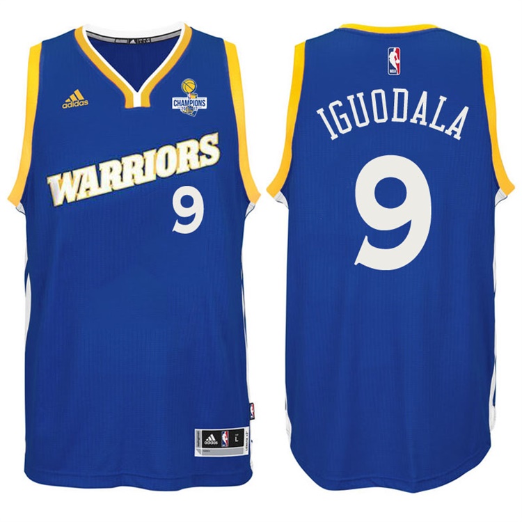 Andre Iguodala Golden State Warriors #9 NBA 2017 Finals Champions Patched Crossover New Swingman Jersey