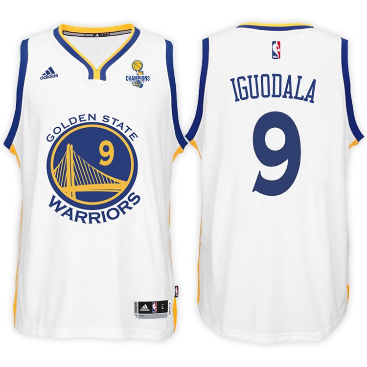 Andre Iguodala Golden State Warriors #9 NBA 2017 Finals Champions Patched White New Swingman Jersey