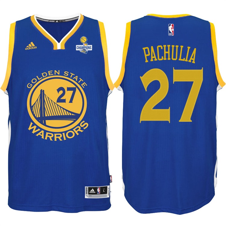 Zaza Pachulia Golden State Warriors #27 NBA 2017 Finals Champions Patched Royal New Swingman Jersey Zaza Pachulia Golden State Warriors #27 NBA 2017 Finals Champions Patched Royal New Swingman Jersey