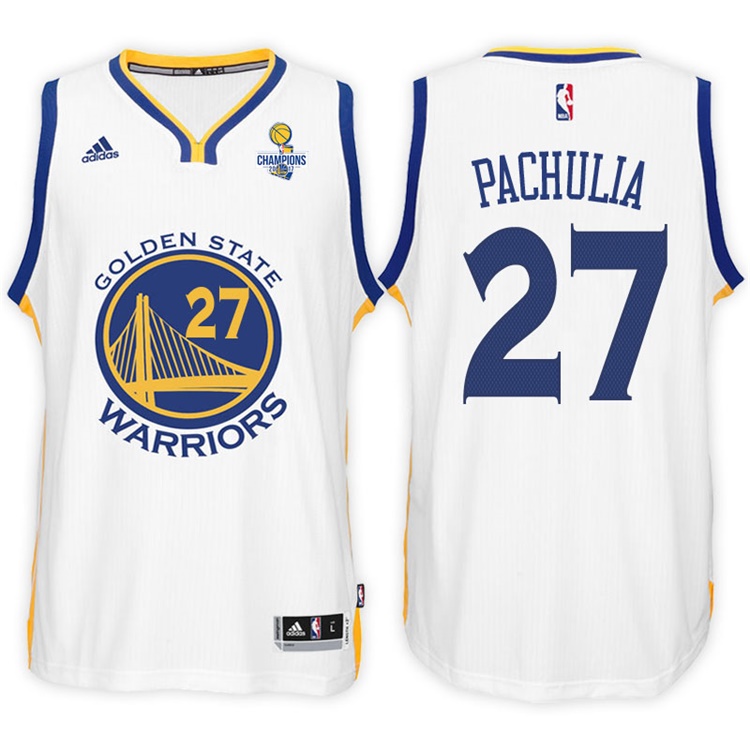 Zaza Pachulia Golden State Warriors #27 NBA 2017 Finals Champions Patched White New Swingman Jersey Zaza Pachulia Golden State Warriors #27 NBA 2017 Finals Champions Patched White New Swingman Jersey