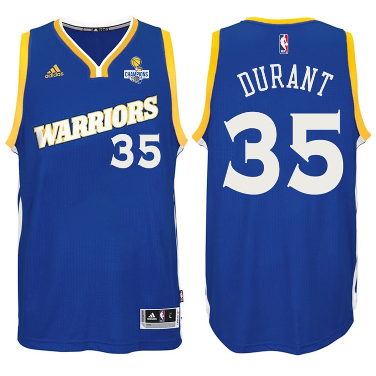 Kevin Durant Golden State Warriors #35 NBA 2017 Finals Champions Patched Crossover New Swingman Jersey Kevin Durant Golden State Warriors #35 NBA 2017 Finals Champions Patched Crossover New Swingman Jersey