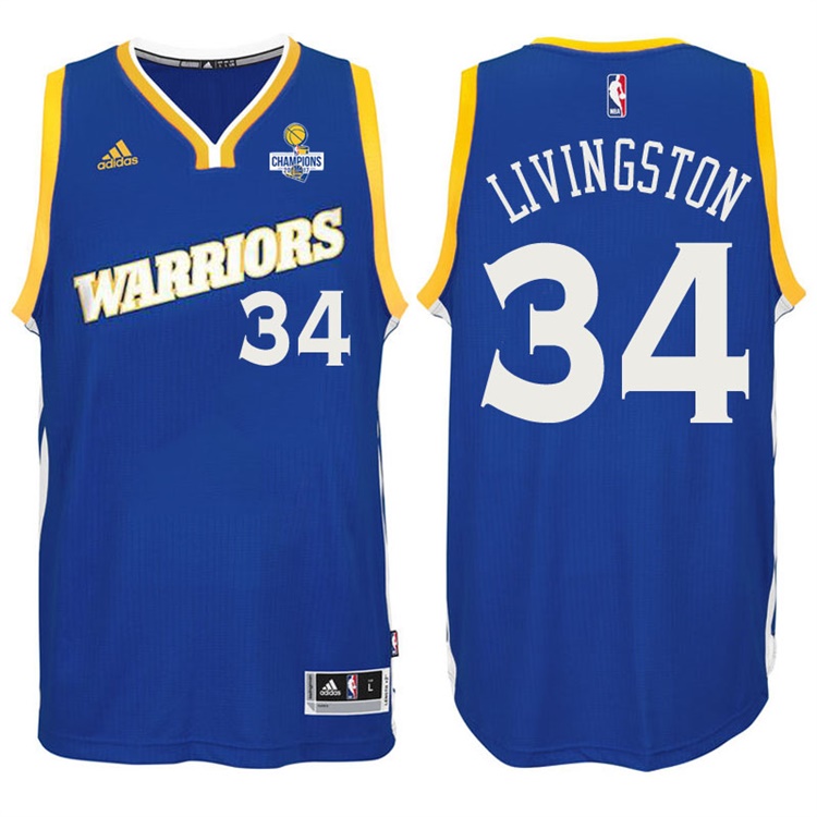 Shaun Livingston Golden State Warriors #34 NBA 2017 Finals Champions Patched Crossover New Swingman Jersey