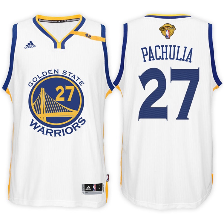2017 NBA The Finals Patch Zaza Pachulia Golden State Warriors #27 Home White New Swingman Jersey 2017 NBA The Finals Patch Zaza Pachulia Golden State Warriors #27 Home White New Swingman Jersey