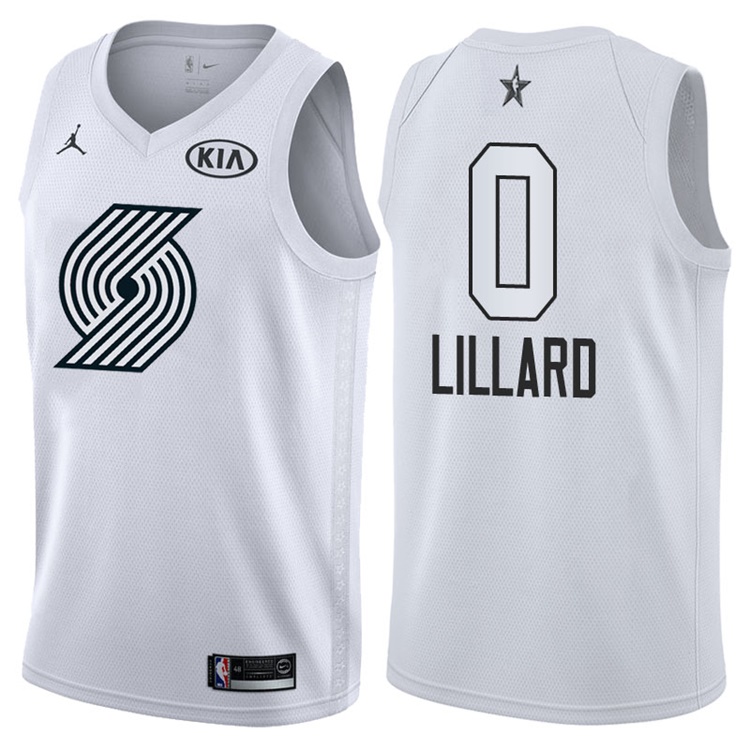 2018 All-StarBlazers Damian Lillard #0 White Jersey 2018 All-StarBlazers Damian Lillard #0 White Jersey