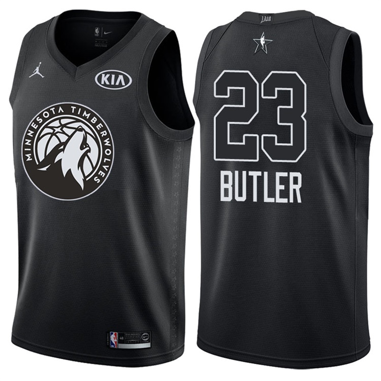 2018 All-StarTimberwolves Jimmy Butler #23 Black Jersey