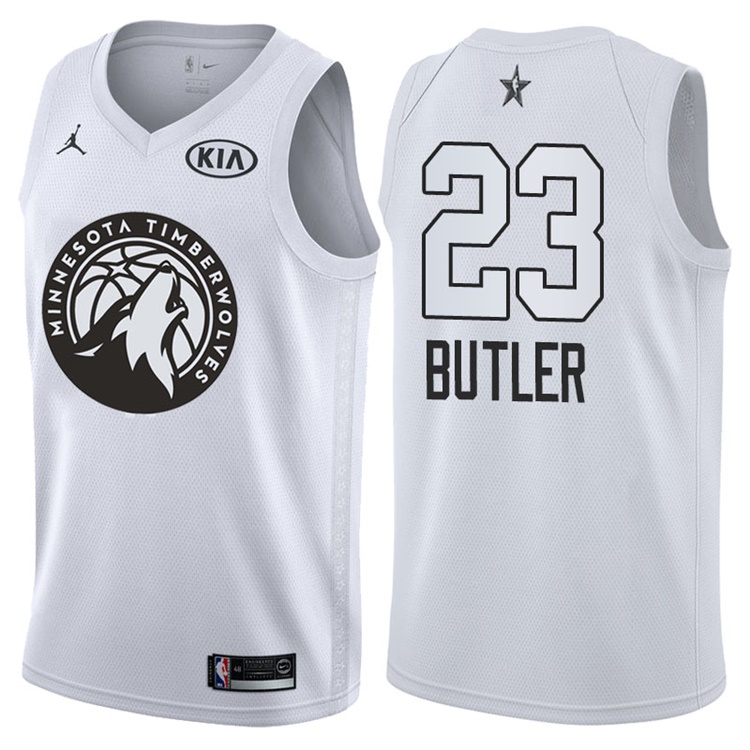 2018 All-StarTimberwolves Jimmy Butler #23 White Jersey