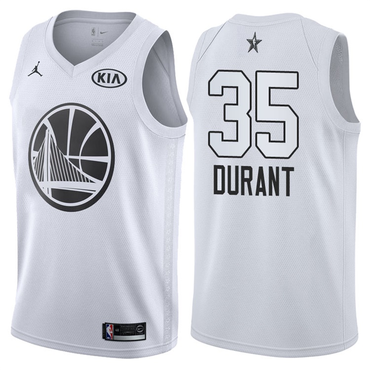 2018 All-StarWarriors Kevin Durant #35 White Jersey
