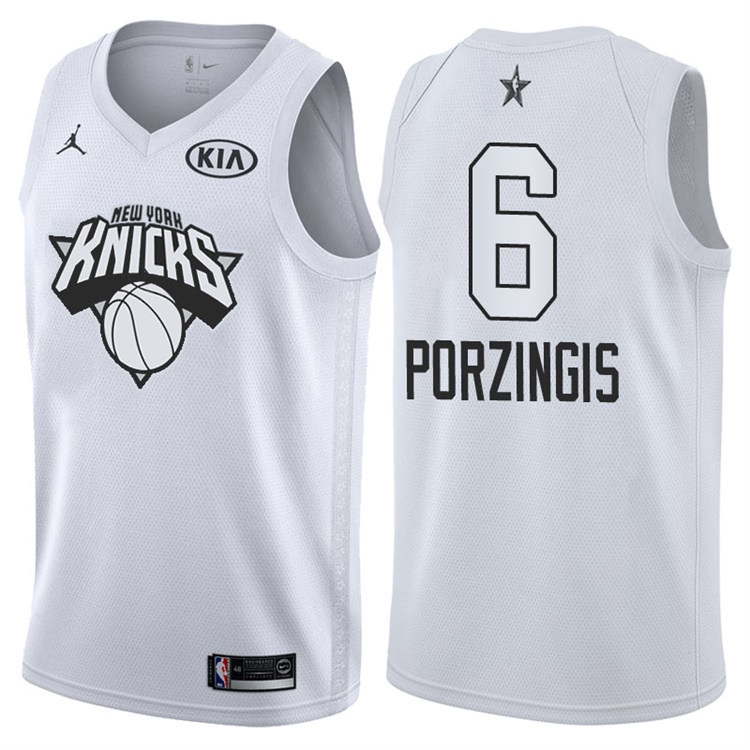2018 All-StarKnicks Kristaps Porzingis #6 White Jersey 2018 All-StarKnicks Kristaps Porzingis #6 White Jersey