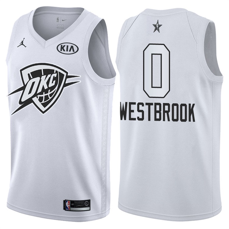 2018 All-StarThunder Russell Westbrook #0 White Jersey