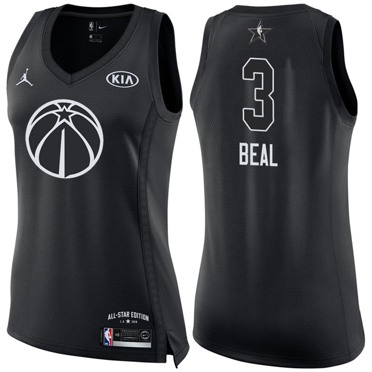 Women's 2018 All-Star Wizards Bradley Beal #3 Black Jersey