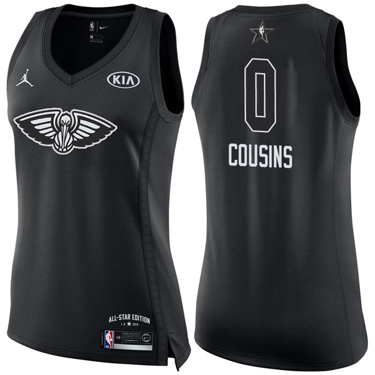 Women's 2018 All-Star Pelicans DeMarcus Cousins #0 Black Jersey