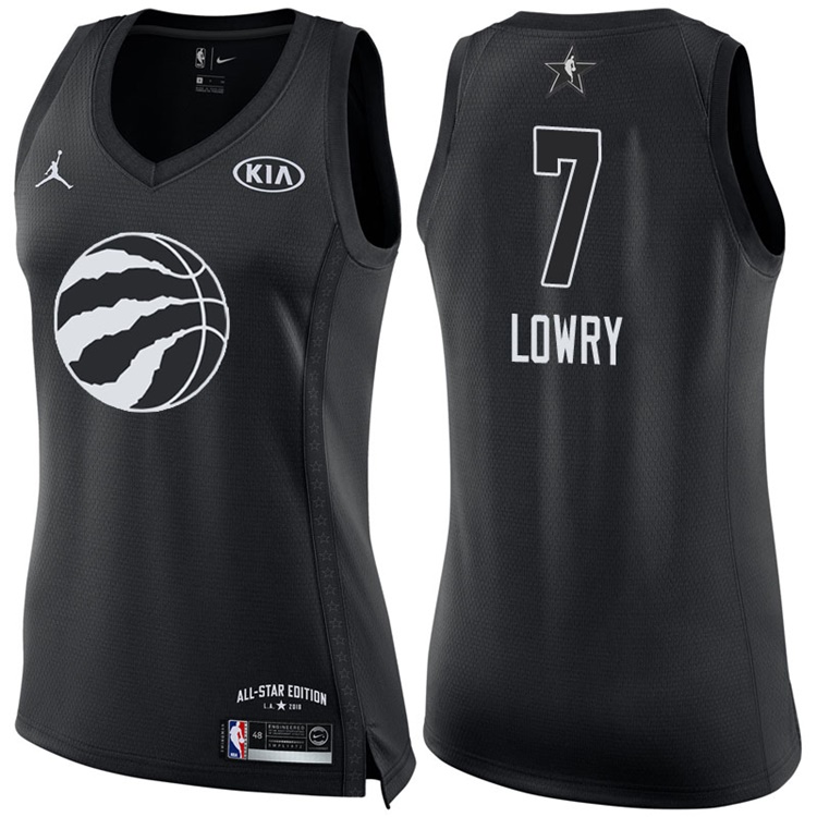 Women's 2018 All-Star Raptors Kyle Lowry #7 Black Jersey