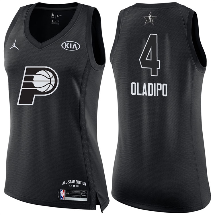 Women's 2018 All-Star Pacers Victor Oladipo #4 Black Jersey