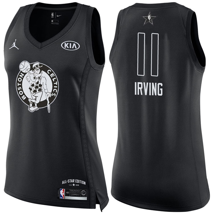 Women's 2018 All-Star Celtics Kyrie Irving #11 Black Jersey