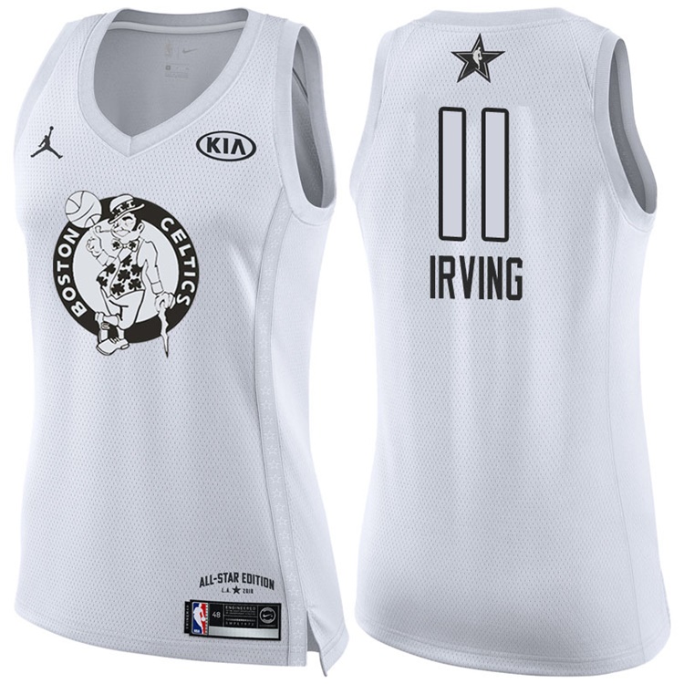 Women's 2018 All-Star Celtics Kyrie Irving #11 White Jersey