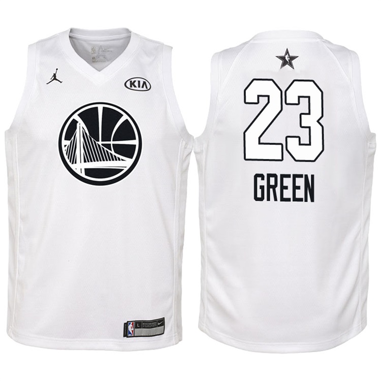 Youth 2018 All-Star Warriors Draymond Green #23 White Jersey Youth 2018 All-Star Warriors Draymond Green #23 White Jersey