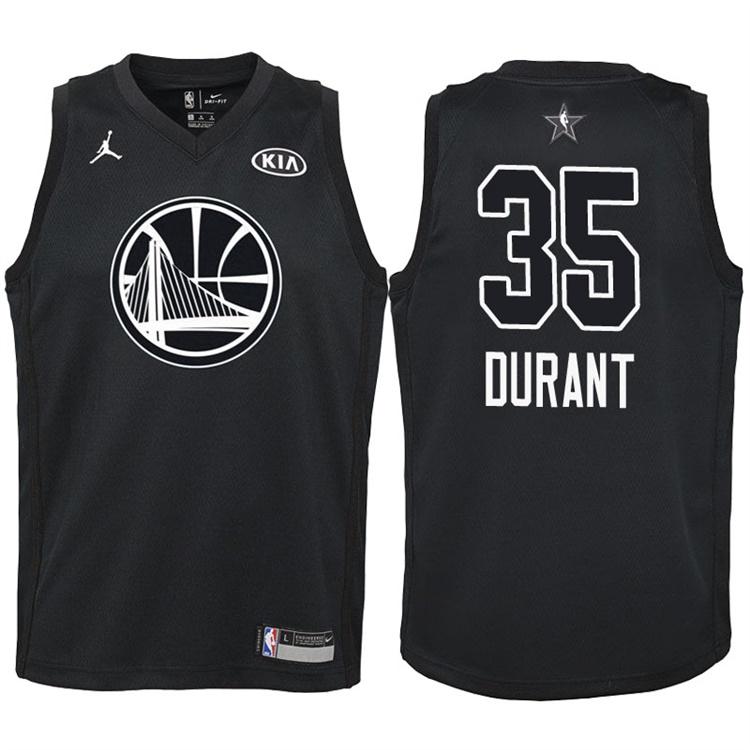 Youth 2018 All-Star Warriors Kevin Durant #35 Black Jersey Youth 2018 All-Star Warriors Kevin Durant #35 Black Jersey