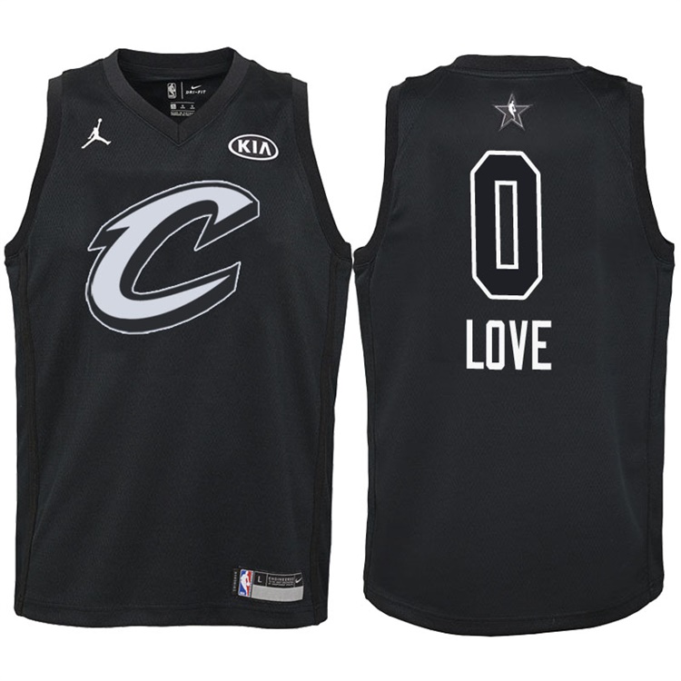 Youth 2018 All-Star Cavaliers Kevin Love #0 Black Jersey Youth 2018 All-Star Cavaliers Kevin Love #0 Black Jersey