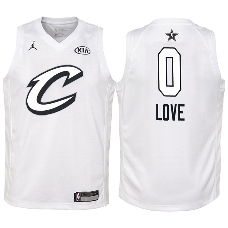 Youth 2018 All-Star Cavaliers Kevin Love #0 White Jersey Youth 2018 All-Star Cavaliers Kevin Love #0 White Jersey