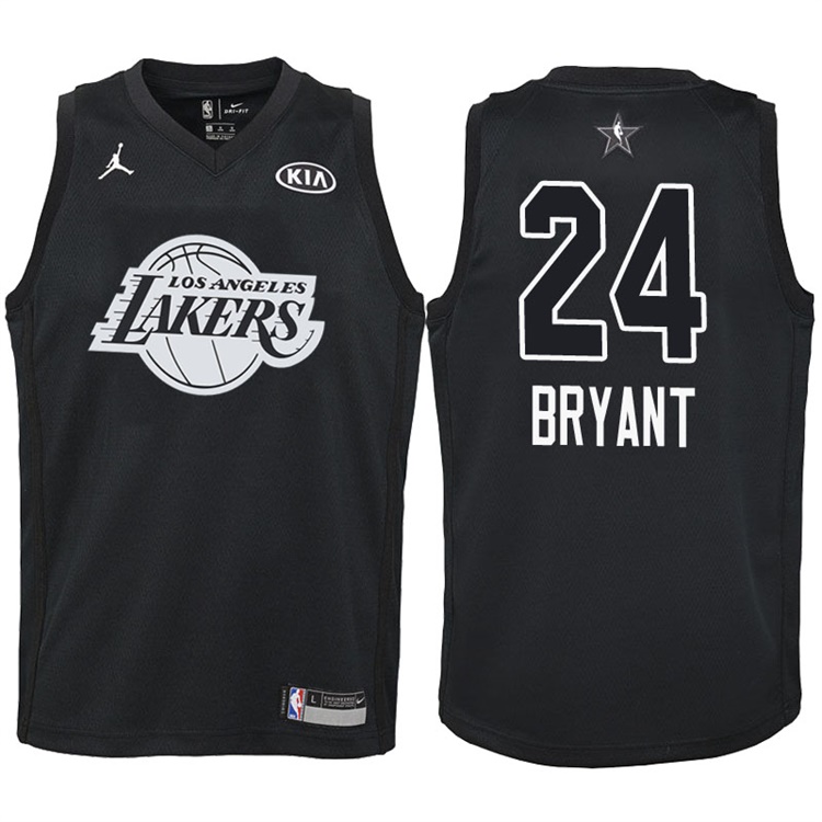 Youth 2018 All-Star Lakers Kobe Bryant #24 Black Jersey Youth 2018 All-Star Lakers Kobe Bryant #24 Black Jersey