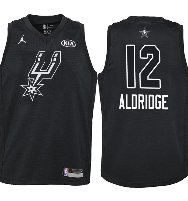 Youth 2018 All-Star Spurs LaMarcus Aldridge #12 Black Jersey Youth 2018 All-Star Spurs LaMarcus Aldridge #12 Black Jersey