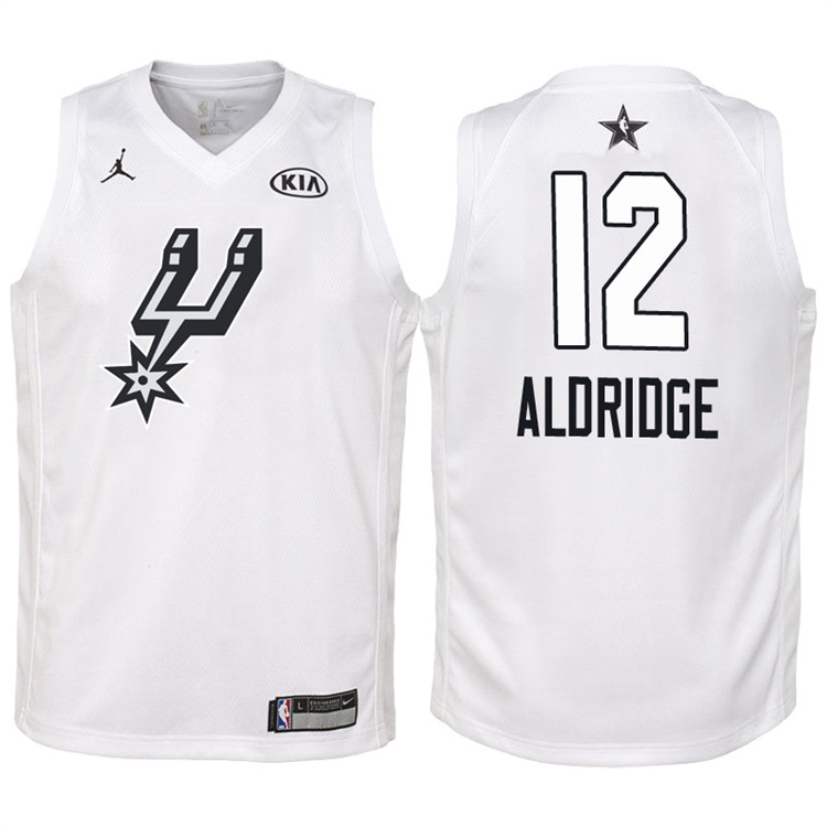 Youth 2018 All-Star Spurs LaMarcus Aldridge #12 White Jersey Youth 2018 All-Star Spurs LaMarcus Aldridge #12 White Jersey